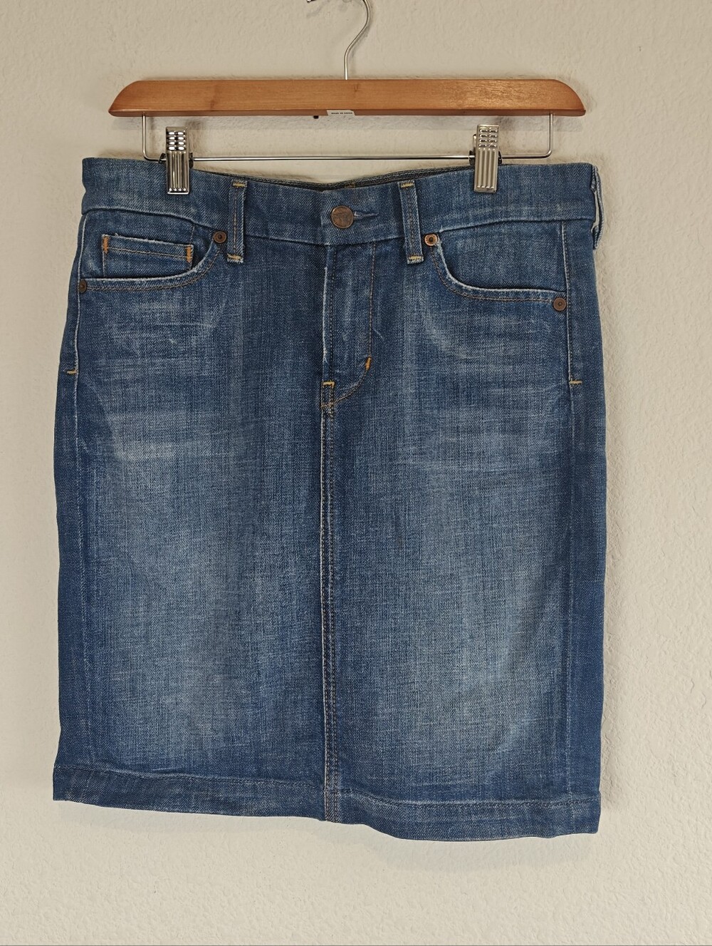 Citizens of Humanity Novak Stretch Denim Pencil Skirt 27 Indigo Y2K Minimalist